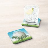 Personalisierter NAME Golfer Golf Pro Ball 19. Loc Getränkeuntersetzer (Rechte Seite)