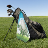 Personalisierter NAME Golfer Golf Pro Ball 19. Loc Golfhandtuch (Gras)