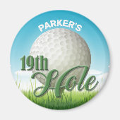 Personalisierter NAME Golfer Golf Pro Ball 19. Loc Magnet (Vorne)