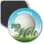 Personalisierter NAME Golfer Golf Pro Ball 19. Loc Magnet
