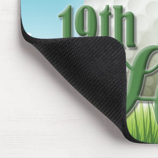 Personalisierter NAME Golfer Golf Pro Ball 19. Loc Mousepad (Ecke)