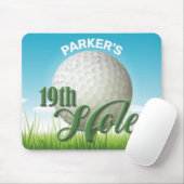 Personalisierter NAME Golfer Golf Pro Ball 19. Loc Mousepad (Mit Mouse)