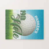 Personalisierter NAME Golfer Golf Pro Ball 19. Loc Puzzle (Horizontal)