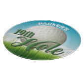 Personalisierter NAME Golfer Golf Pro Ball 19. Loc Schneidebrett (Ecke)