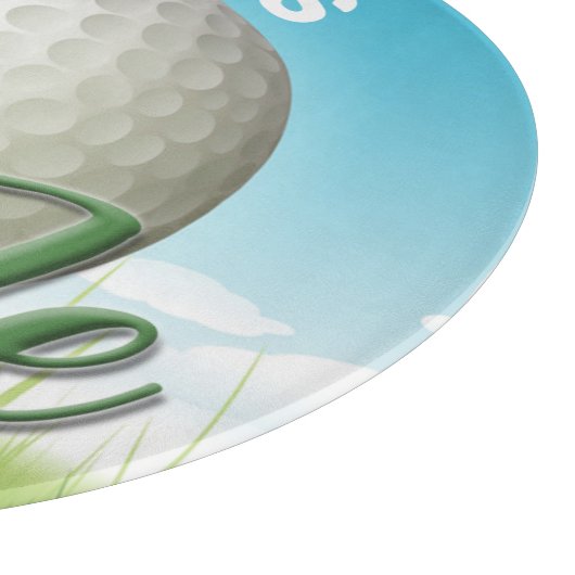 Personalisierter NAME Golfer Golf Pro Ball 19. Loc Schneidebrett (Ecke)