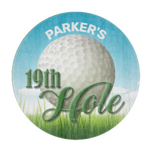 Personalisierter NAME Golfer Golf Pro Ball 19. Loc Schneidebrett