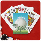 Personalisierter NAME Golfer Golf Pro Ball 19. Loc Spielkarten