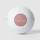 Personalisierter Name Golfklubs Dusty Rose Rosa Golfball (Vorderseite)