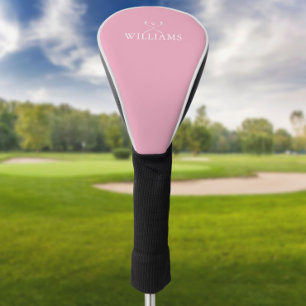Personalisierter Name Golfklubs Feminine Pink Golf Headcover