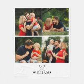 Personalisierter Name Golfklubs FotoCollage Fleecedecke (Vorderseite)