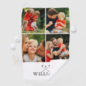 Personalisierter Name Golfklubs FotoCollage Golfhandtuch (Insitu)