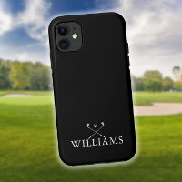 Personalisierter Name Golfklubs Schwarz/Weiß