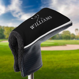 Personalisierter Name Golfklubs Schwarz/Weiß Golf Headcover