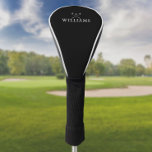 Personalisierter Name Golfklubs Schwarz/Weiß Golf Headcover<br><div class="desc">Personalisieren Sie den Namen in klassischer Typografie,  um ein einzigartiges Golfgeschenk zu schaffen und für jeden Golfer zu behalten. Entwickelt von Thisisnotme©</div>