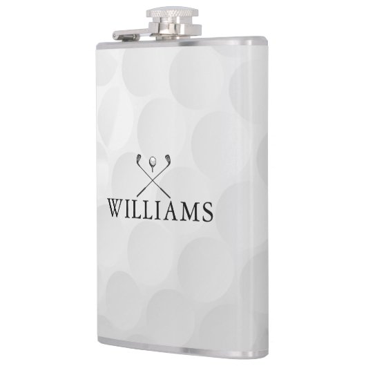 Personalisierter Name Golfklubs und Ball Flachmann (Links)