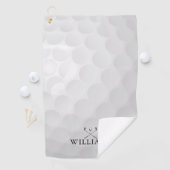 Personalisierter Name Golfklubs und Ball Golfhandtuch (Insitu)
