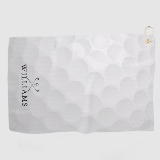 Personalisierter Name Golfklubs und Ball Golfhandtuch (Horizontal)