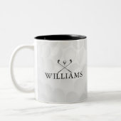 Personalisierter Name Golfklubs und Ball Zweifarbige Tasse (Links)