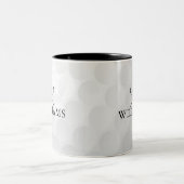 Personalisierter Name Golfklubs und Ball Zweifarbige Tasse (Mittel)