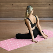Personalisierter Name Golfschläger Muster Rosa Yogamatte