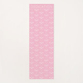 Personalisierter Name Golfschläger Muster Rosa Yogamatte (Vorderseite)