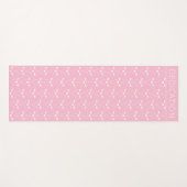 Personalisierter Name Golfschläger Muster Rosa Yogamatte (Vorderseite (Horizontal))