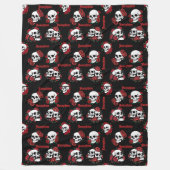 Personalisierter Name Gothic Skull & Rose Hallowee Fleecedecke (Vorderseite)