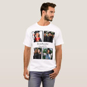 Personalisierter Name Graduate 4 FotoCollage T-Shirt (Vorne ganz)
