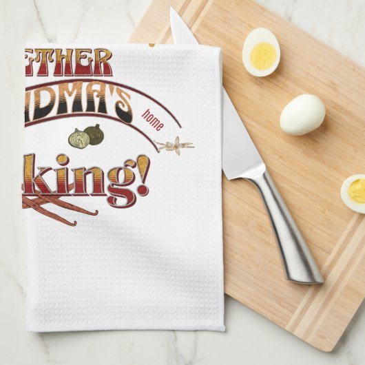 Personalisierter Name Grandma Kitchen Geschenk Geschirrtuch (Viertel Falte)