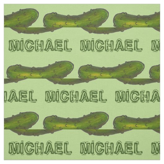 Personalisierter Name Green Kosher Dill Pickle Pri Stoff (Muster)