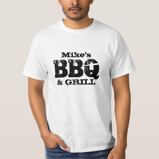 Personalisierter Name GRILLEN t Shirt für Männer i (Vorderseite)