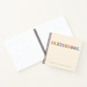 Personalisierter Name: Groovy Sketchbook Notizblock (Innenseite)