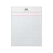 Personalisierter Name Grosser Quadrat Graph Paper  Notizblock (Rotiert)