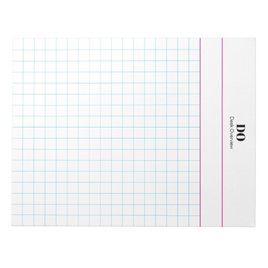 Personalisierter Name Grosser Quadrat Graph Paper Notizblock (Vorderseite)