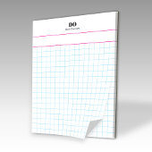 Personalisierter Name Grosser Quadrat Graph Paper  Notizblock
