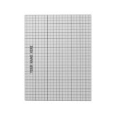 Personalisierter Name Grosses Graph Paper Notizblock (Rotiert)