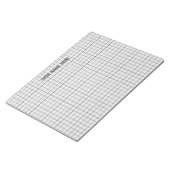 Personalisierter Name Grosses Graph Paper Notizblock (angewinkelt)