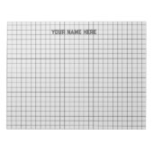Personalisierter Name Grosses Graph Paper Notizblock (Vorderseite)