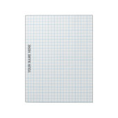 Personalisierter Name Grosses Graph Paper Notizblock (Rotiert)