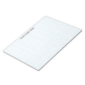 Personalisierter Name Grosses Graph Paper Notizblock (angewinkelt)