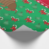 Personalisierter Name Grüdillo, grüne Bonbons Geschenkpapier (Ecke)