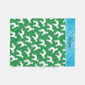 Personalisierter Name Grüne Bettlington Terrier Hu Fleecedecke (Vorderseite (Horizontal))