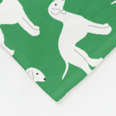 Personalisierter Name Grüne Bettlington Terrier Hu Fleecedecke (Ecke)
