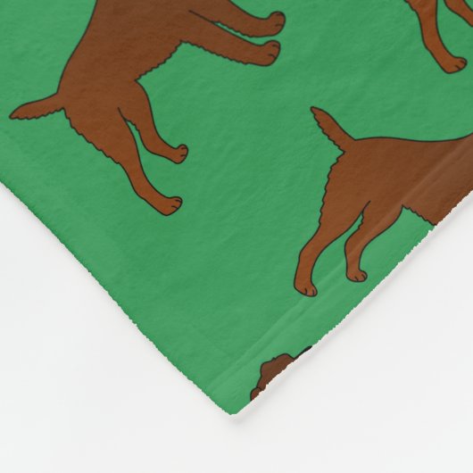 Personalisierter Name Grüne Grenz-Terrier Fleecedecke (Ecke)