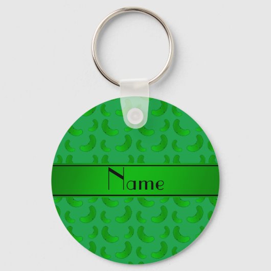 Personalisierter Name Grüne Pickeln Schlüsselanhänger (Vorderseite)