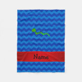 Personalisierter Name grüne Schlange Fleecedecke (Vorderseite)