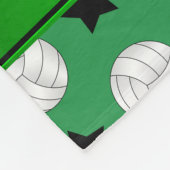 Personalisierter Name grüne Volleyball-Sterne Fleecedecke (Ecke)