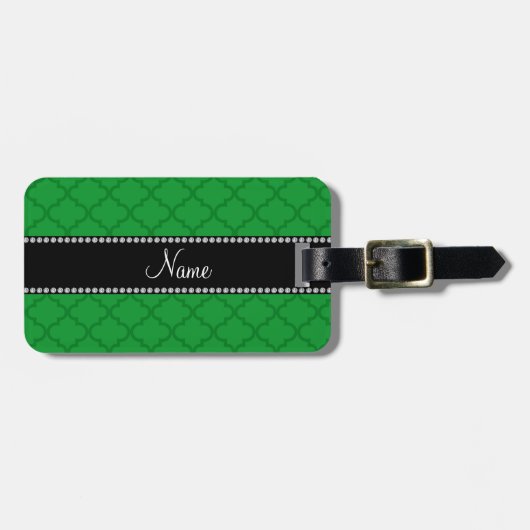 Personalisierter Name Grüner Marokkaner Gepäckanhänger (Vorderseite horizontal)