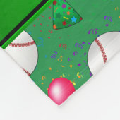 Personalisierter Name Grünes Baseball Geburtstag Fleecedecke (Ecke)