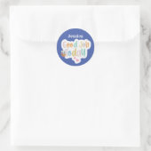 Personalisierter Name Gute Arbeit heute Runder Aufkleber (Tasche)